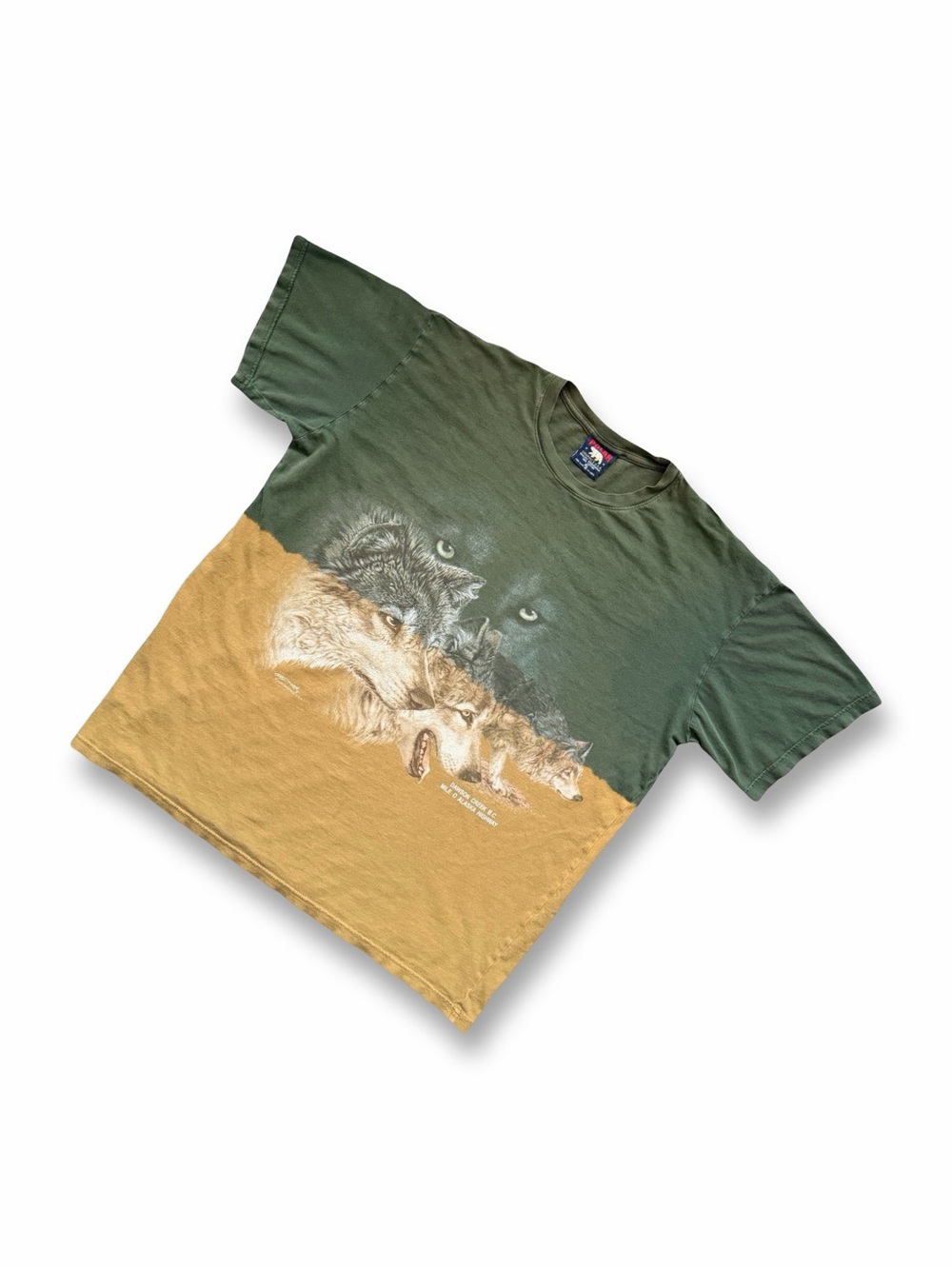 Vintage Y2K Polaris Wolf Graphic Tie Dye T-Shirt